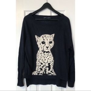 French Connection-Leopard Front and Back Sweater